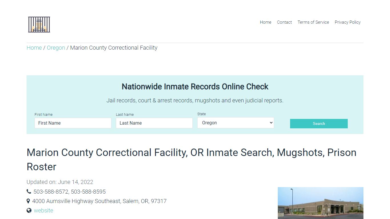 Marion County Correctional Facility - Shoshone County, Idaho