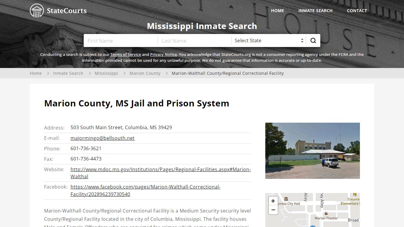 Marion-Walthall County/Regional Correctional Facility Inmate Records ...